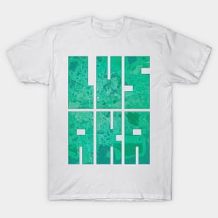 Lusaka, Zambia City Map Typography - Watercolor T-Shirt